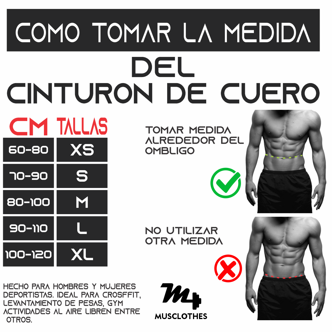 Cinturón de cuero 100%